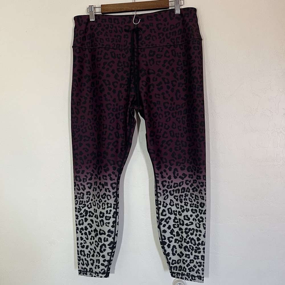 Good American Women's Legging in leopard print size 5 Plus Size Ombré Purple 2XL